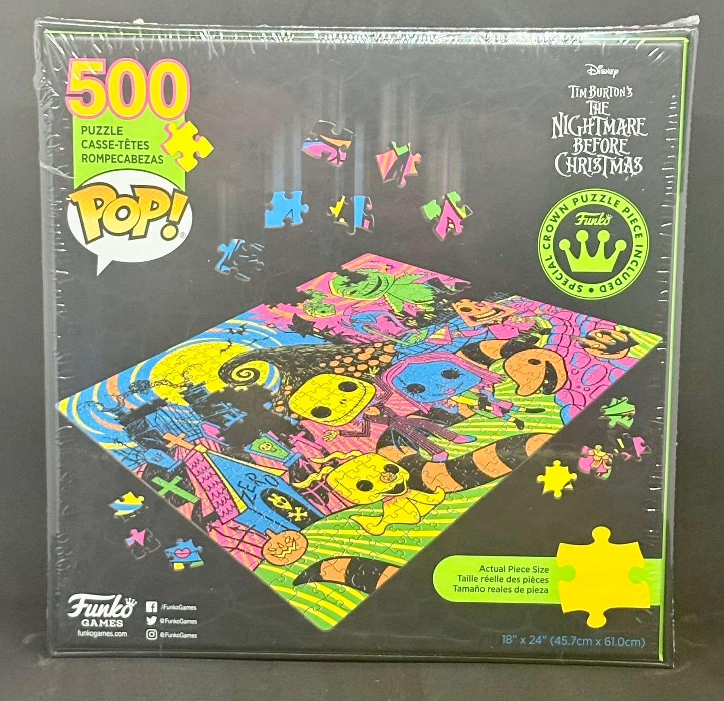 DISNEY - L'Etrange Noël de Monsieur Jack "Blacklight" - POP Puzzles 500 Pcs
