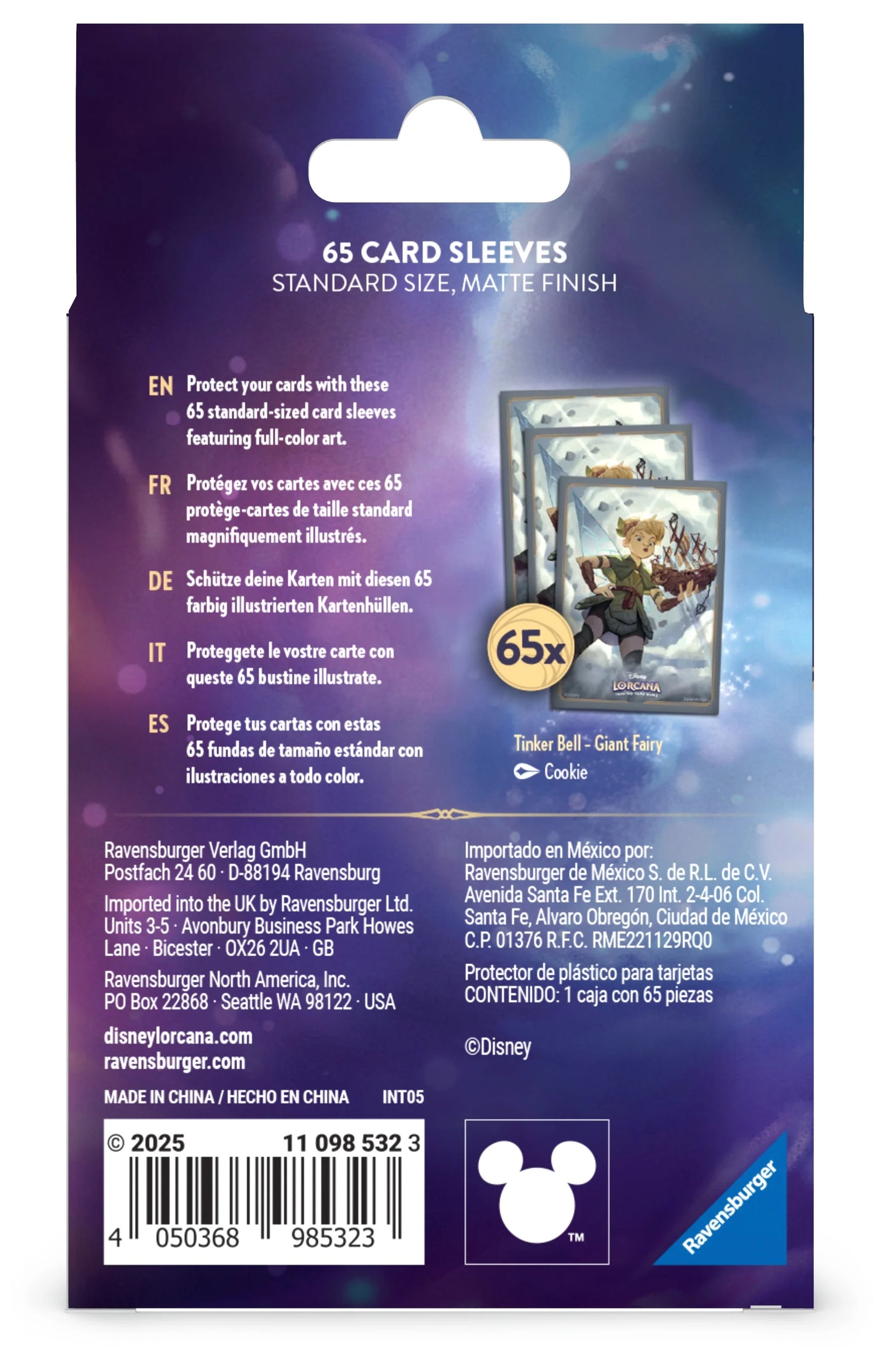 DISNEY - Lorcana - Protège-cartes - Fée Clochette - Chapitre 8