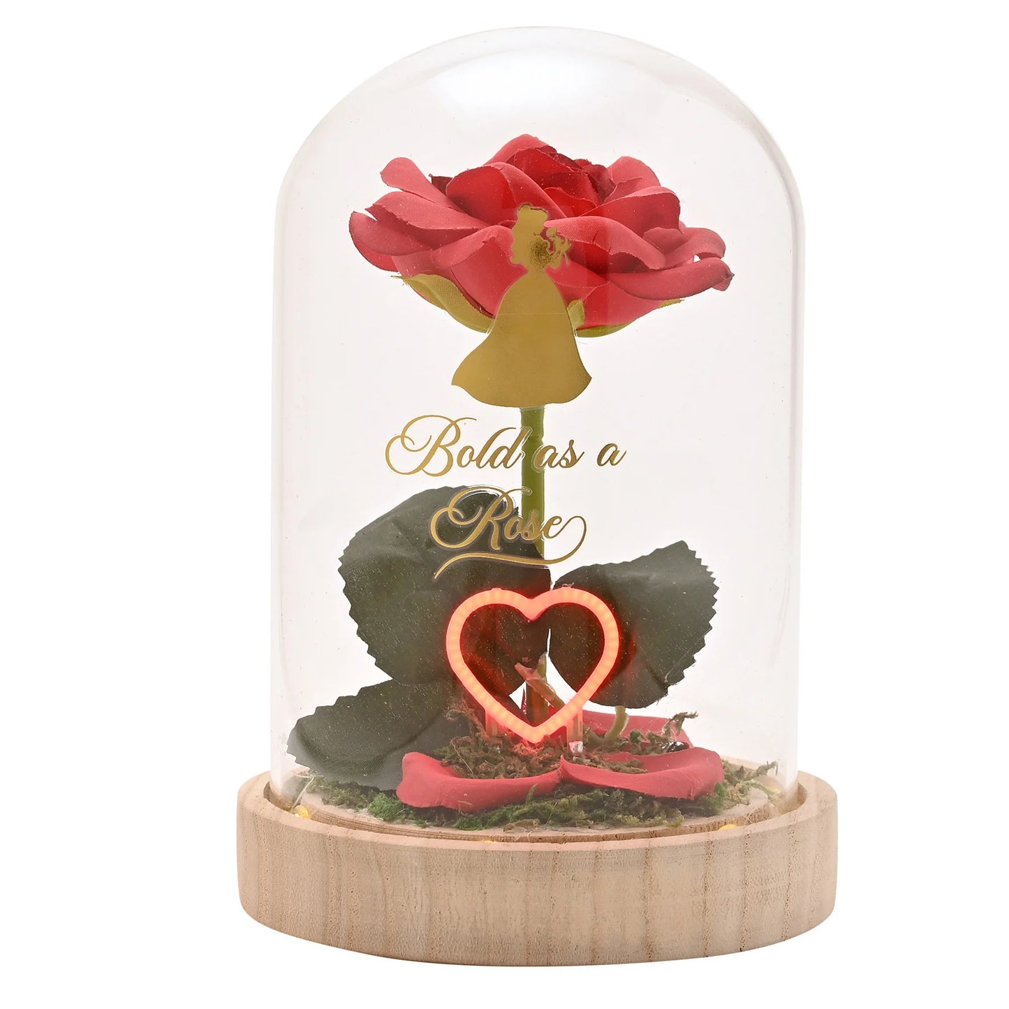 DISNEY PRINCESSES - Belle - Cloche Florale avec Lumière Néon