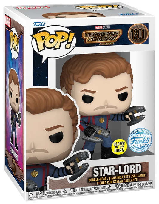 FUNKO POP! MARVEL: GUARDIANS OF THE GALAXY VOLUME 3 - STAR-LORD (GLOW IN THE DARK) - FUNKO SPECIAL EDITION