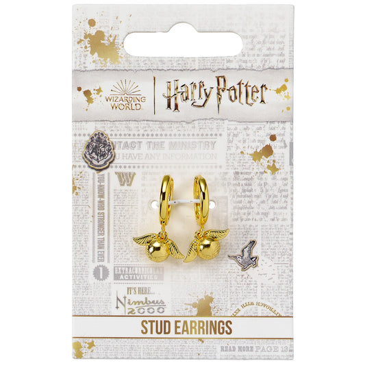 HARRY POTTER - Vif d'Or 3D - Boucles d'Oreilles Pendante