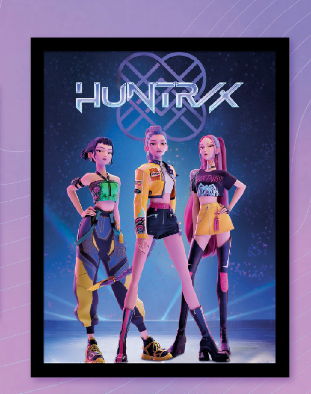 K-POP DEMON HUNTERS - Huntrix - Impression Encadrée 45x35cm