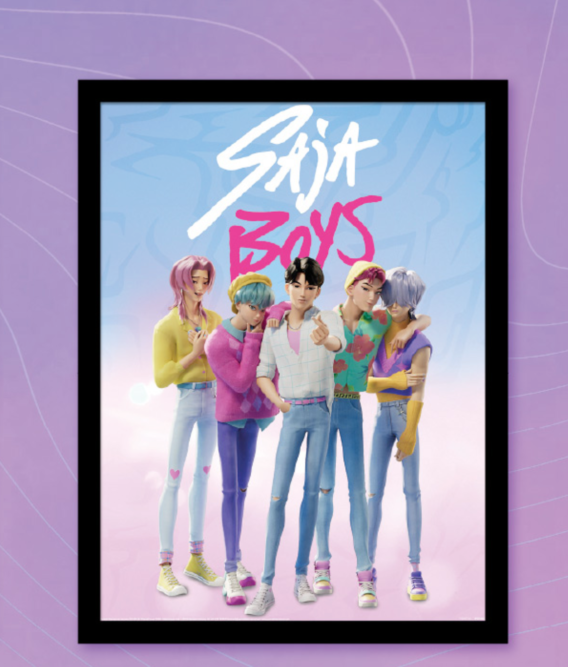 K-POP DEMON HUNTERS - Saja Boys - Impression Encadrée 45x35cm