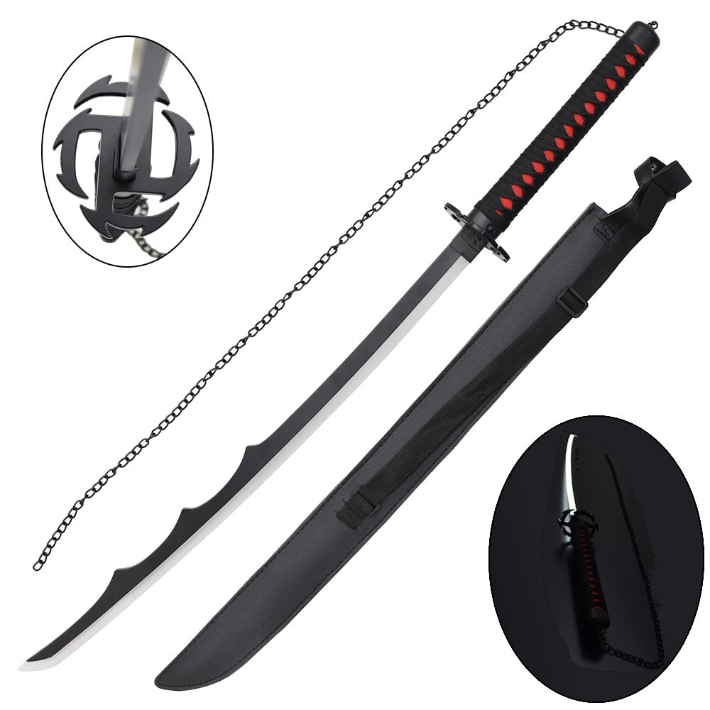 KATANA LED INTERNE ORNEMENTAL L'ÉVOLUTION DE TENSA ZANGESU (HEAVEN CHAIN SLAYING MOON), BANKAI NODACHI PAR KUROSAKI ICHIGO BLEACH