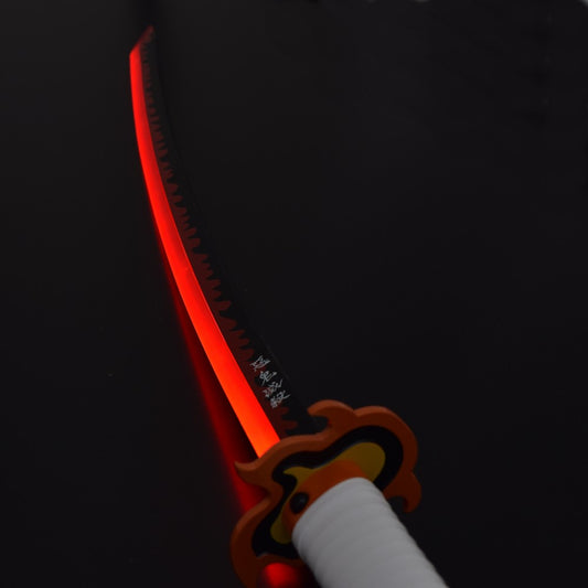 KATANA ORNEMENTAL AVEC LED INTERNE DE RENGOKU KYOJURO DEMON SLAYER - KIMETSU NO YAIBA