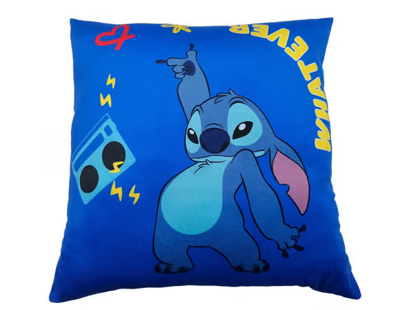 LILO ET STITCH - COUSSIN DOUBLE FACE STITCH "NOPE" (40X40CM)