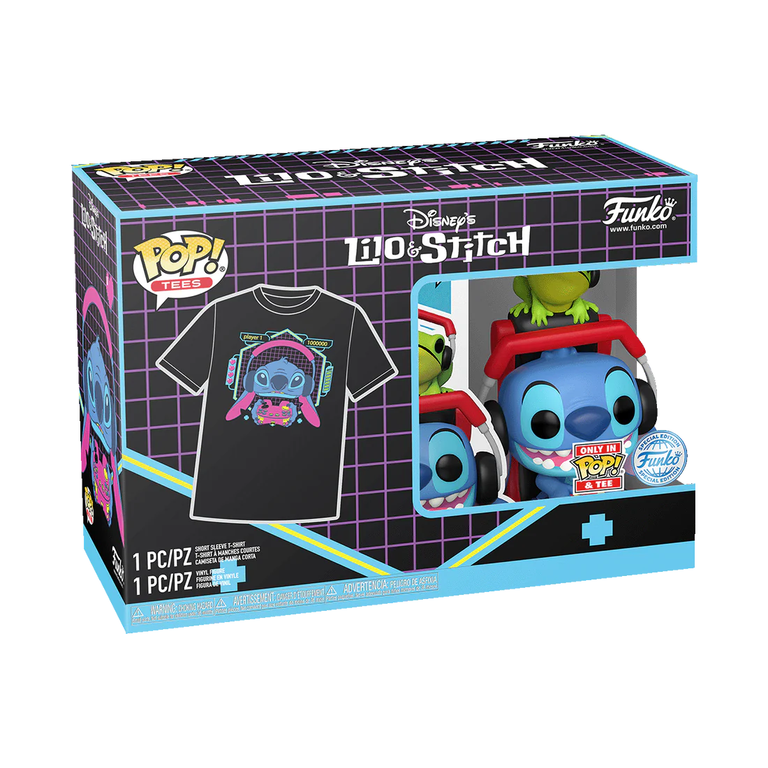 LILO STITCH - POP N° XXX - Gmr Stitch avec grenouille + T-shirt (XL)