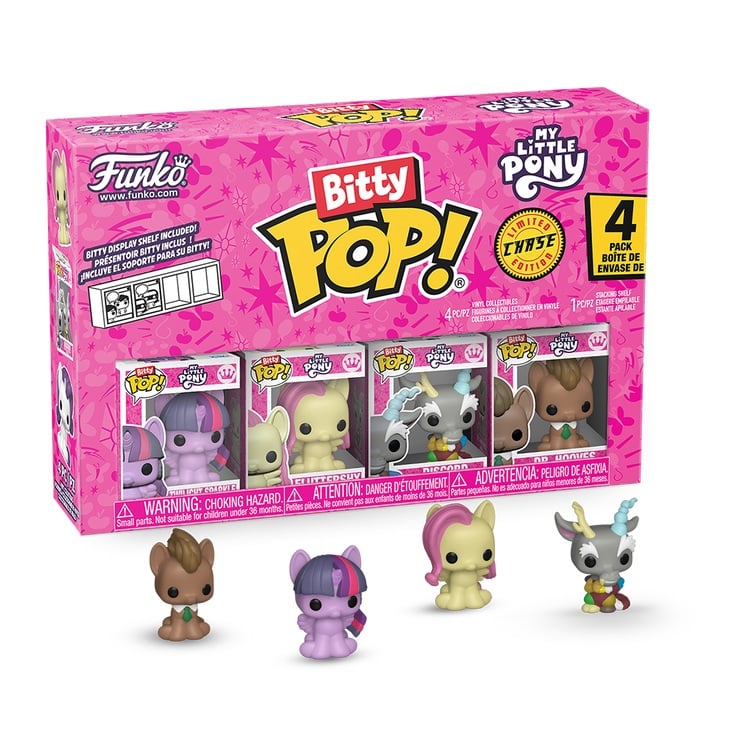MY LITTLE PONNY - Bitty Pop 4 Pack 2.5cm - Twilight Sparkle avec Chase