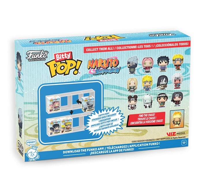 NARUTO SHIPPUDEN - Bitty Pop 4 Pack 2.5cm - Team 2