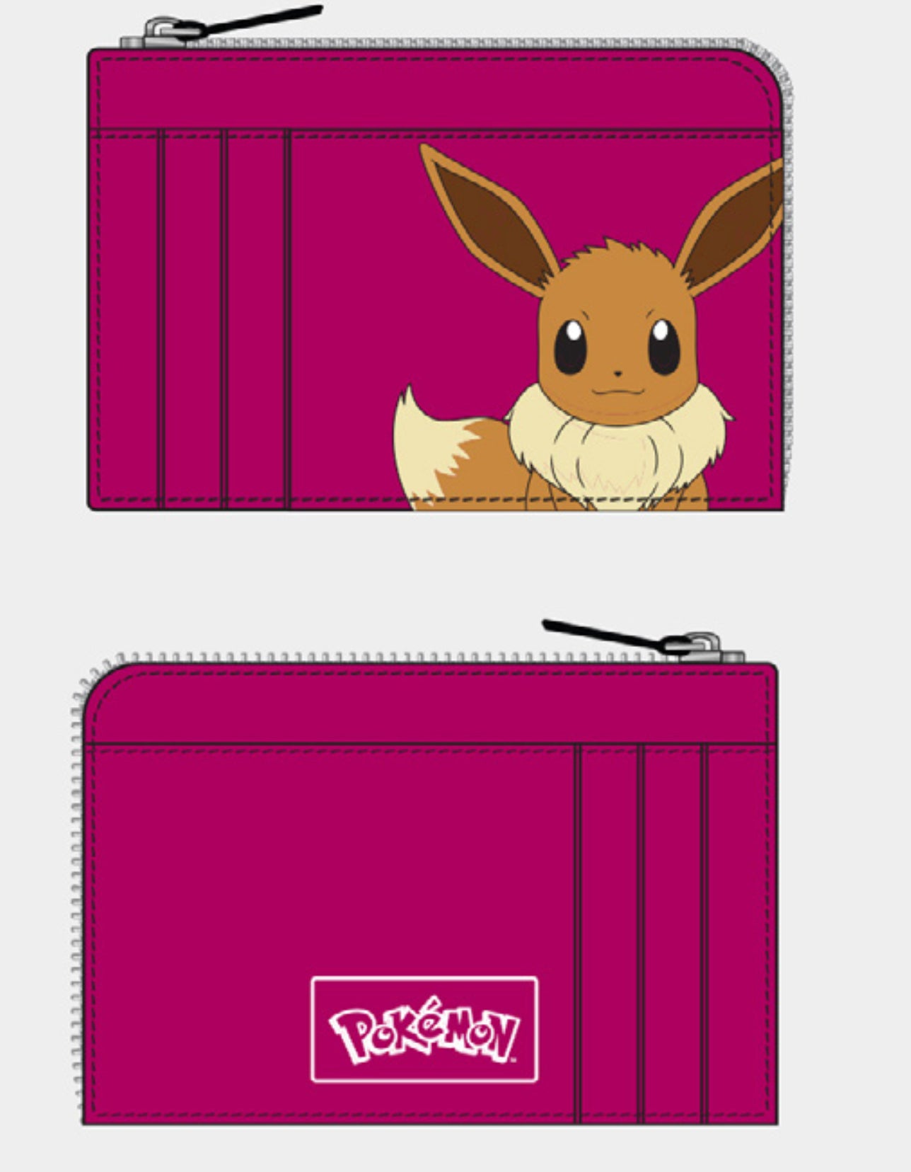 POKEMON - Evoli - Porte-Cartes Fushia