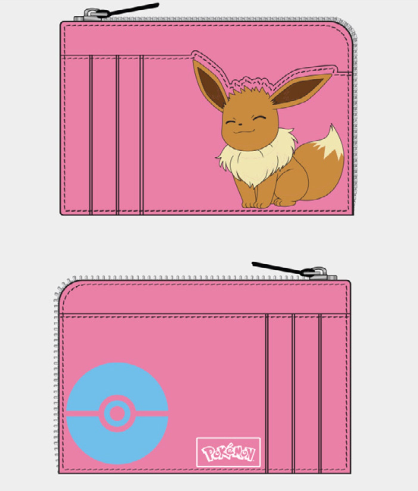 POKEMON - Evoli - Porte-Cartes Rose