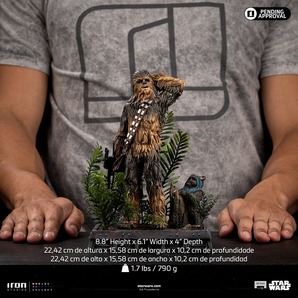 STAR WARS VI - Chewbacca & Tokkat - Statuette Art Scale 1/10 22.4cm