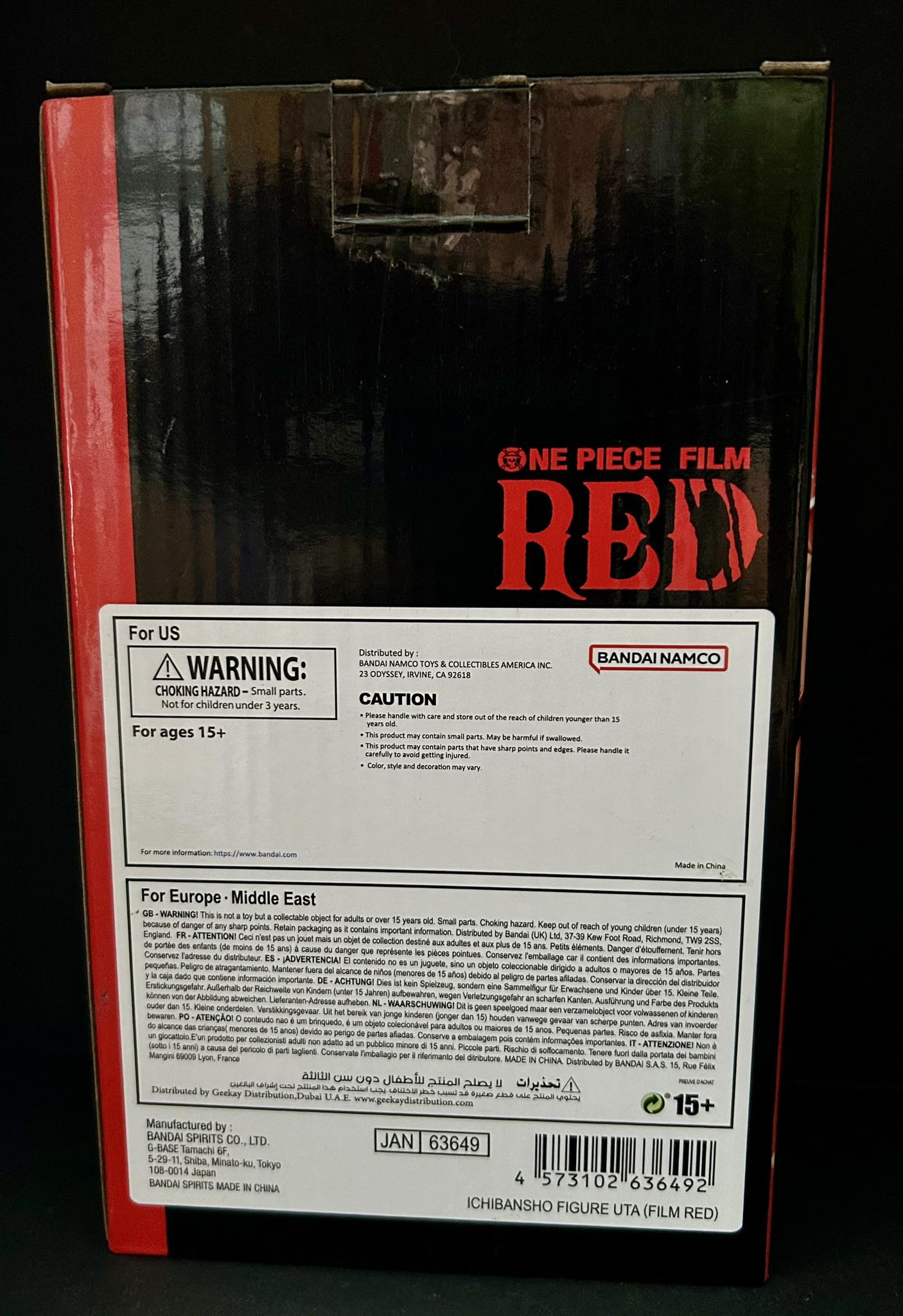 Statue One Piece de Uta (Film Red) dans la collection Ichibansho, mesure env.15cm.