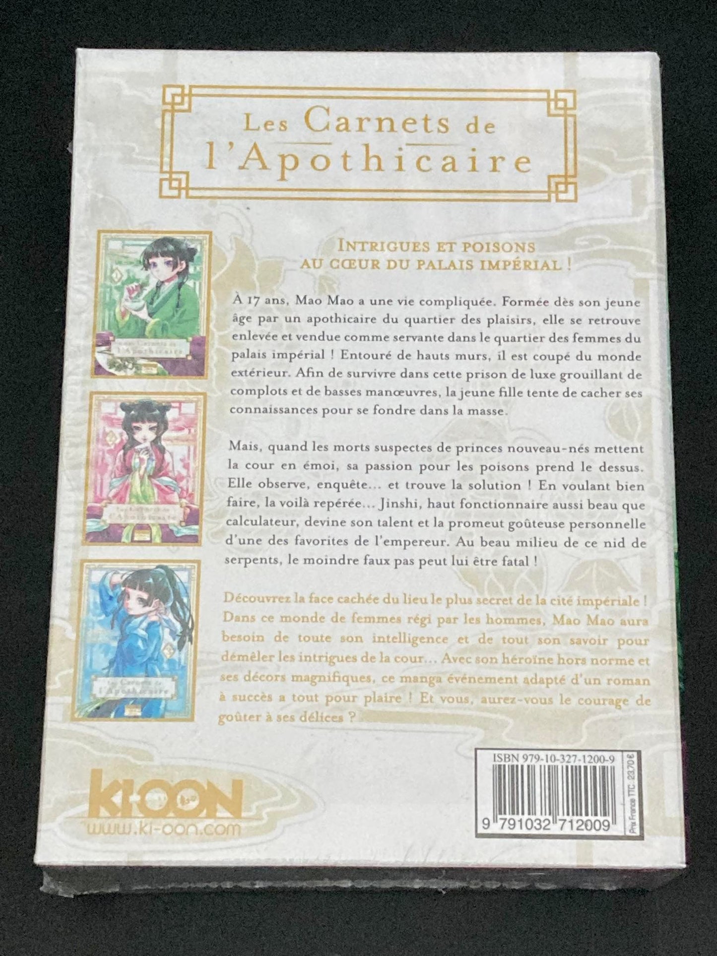 COFFRET LES CARNETS DE L'APOTHICAIRE VOL. 1 A 3