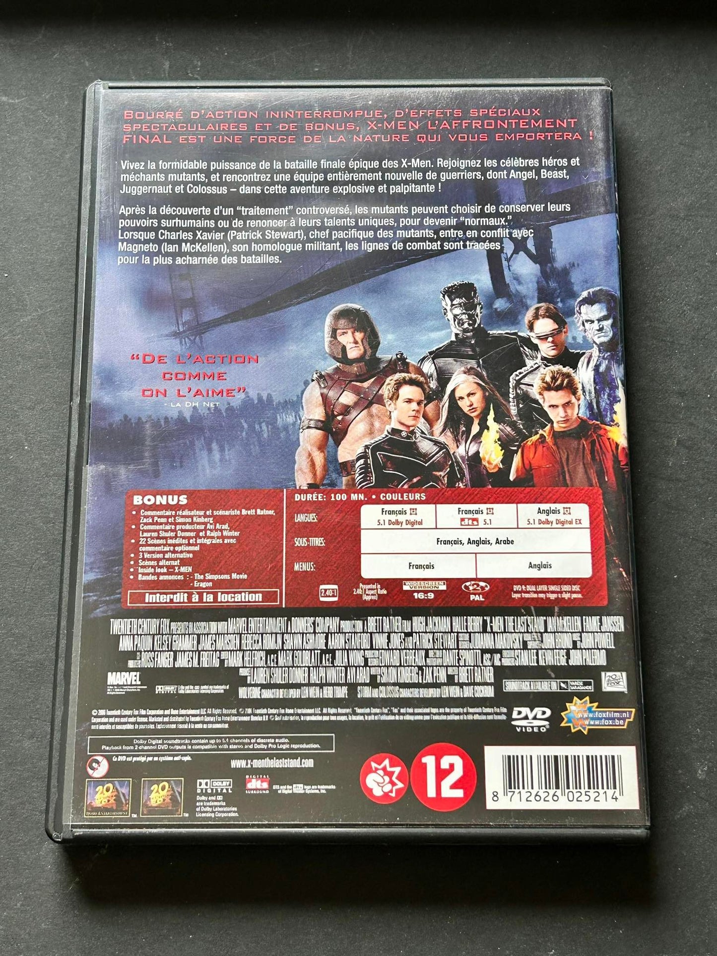 DvD X-Men 3 L'affrontement final