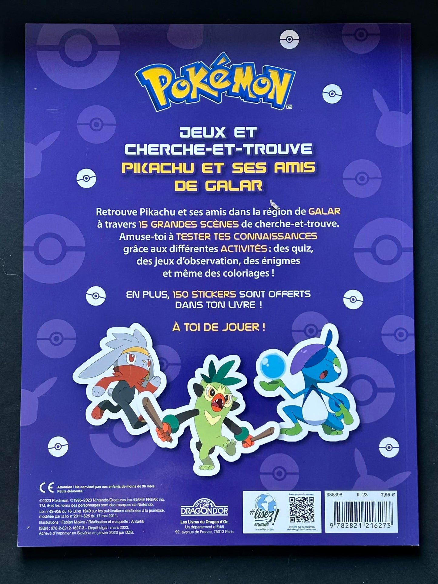 POKEMON - GAMES AND SEARCH-AND-FIND - PIKACHU AND HIS GALAR FRIENDS