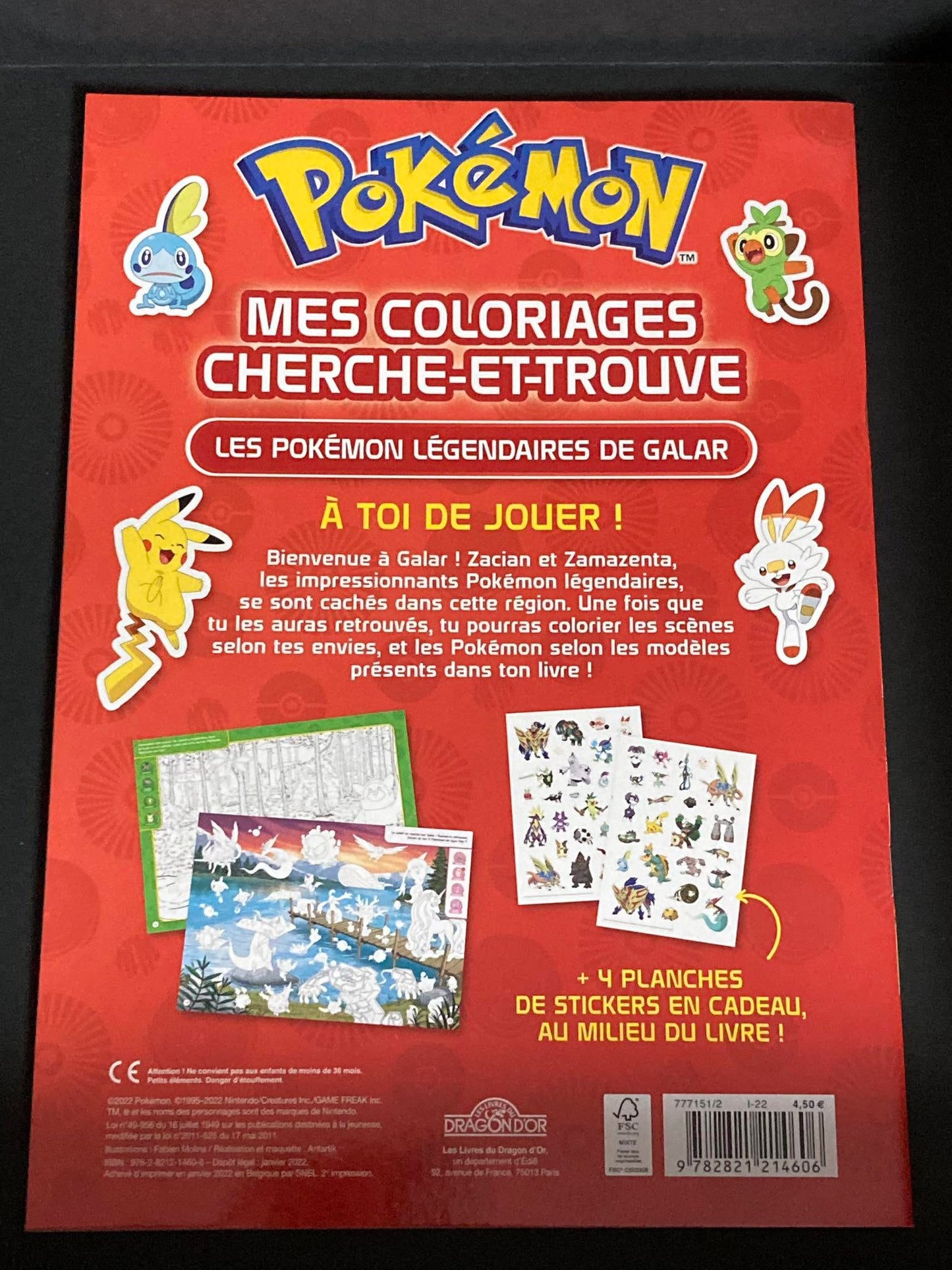 POKEMON - LES POKEMON LEGENDAIRES DE GALAR - MES COLORIAGES CHERCHE-ET-TROUVE