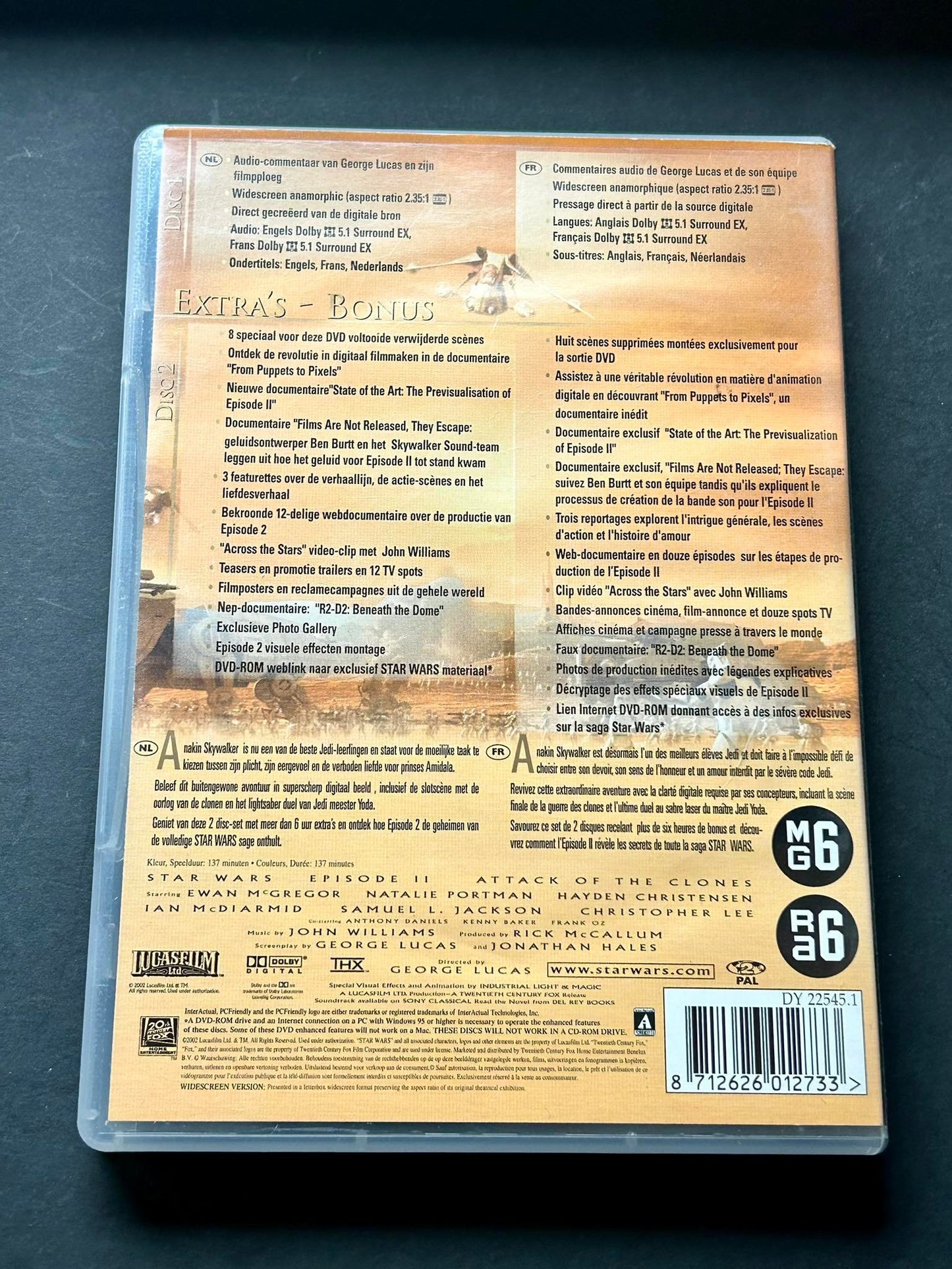 DvD Star Wars : Episode II, l'attaque des clones - Édition 2 DVD