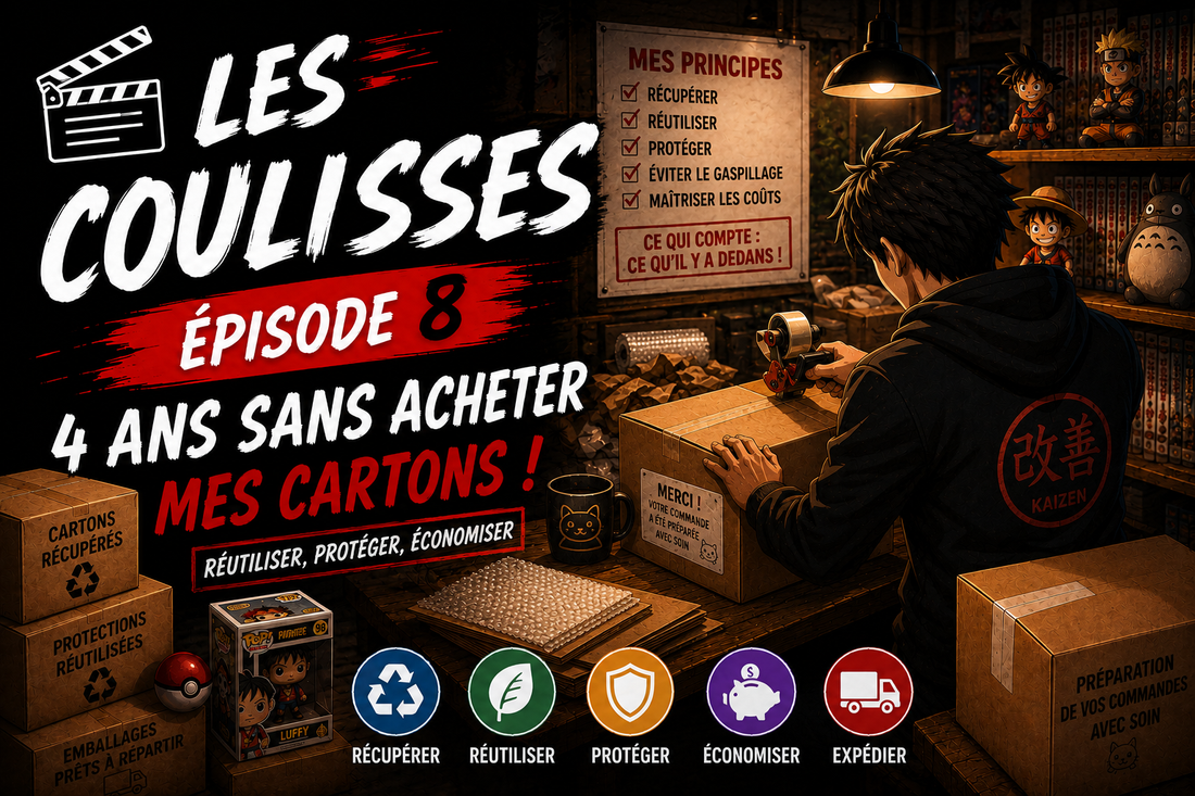 Les Coulisses d’Otaku Center – Épisode 8 : Pourquoi je réutilise les cartons pour vos commandes ?