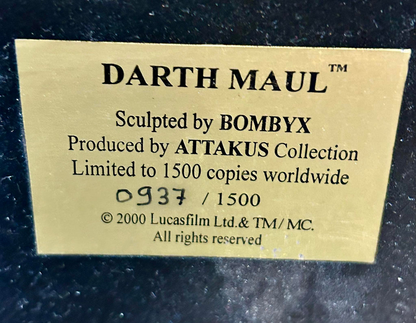 Attakus Star Wars statue Darth Maul 1/5 - 38cm RARE 937/1500