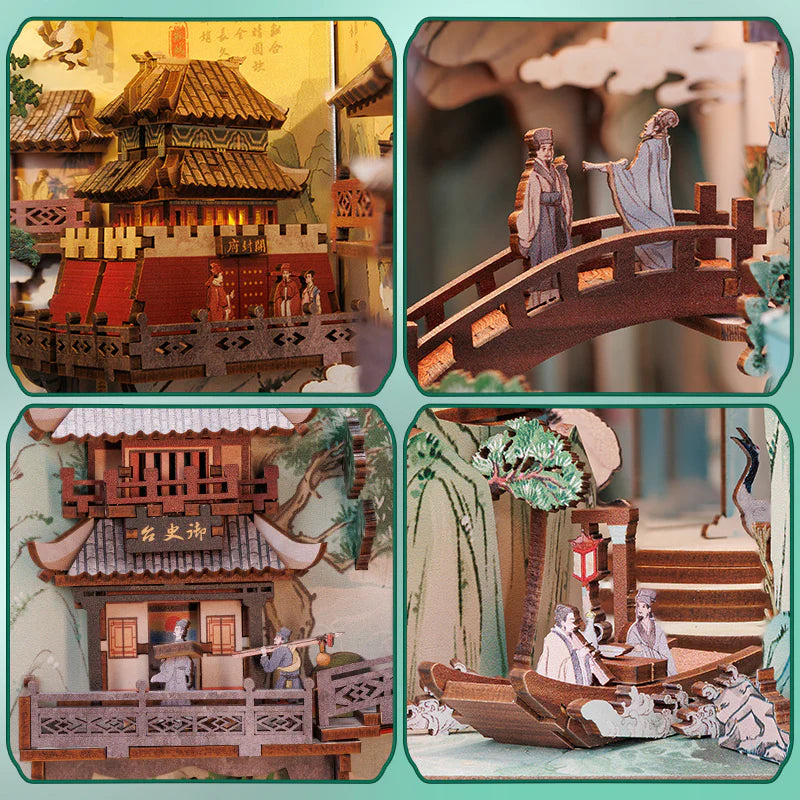BOOK NOOK KIT - DIY - La Vie de Su Dongpo - 280pc + Eclairage LED