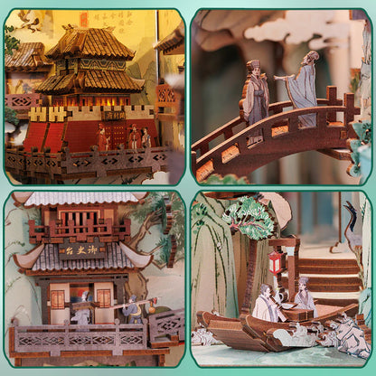 BOOK NOOK KIT - DIY - La Vie de Su Dongpo - 280pc + Eclairage LED