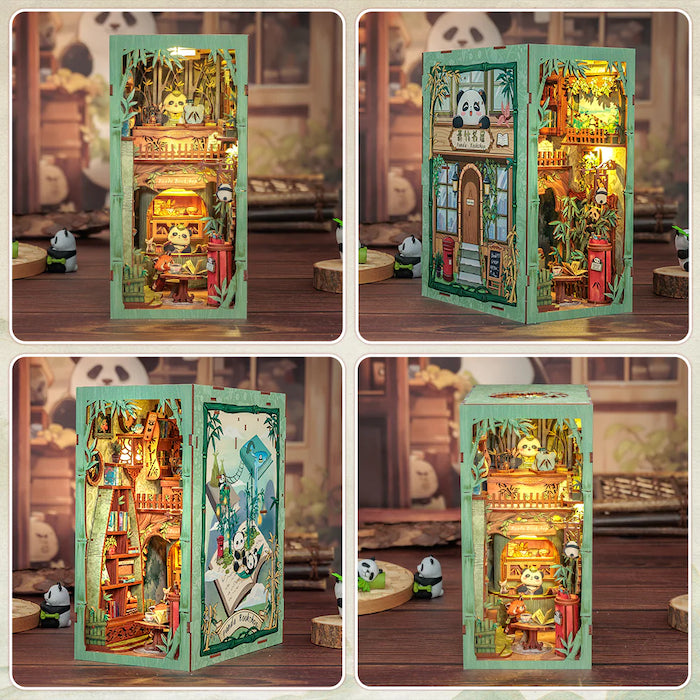 BOOK NOOK KIT - DIY - Librairie Panda - 244pc + Eclairage LED