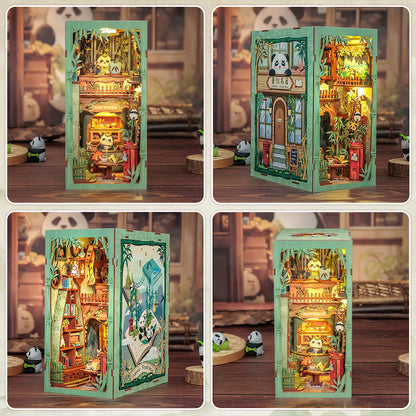 BOOK NOOK KIT - DIY - Librairie Panda - 244pc + Eclairage LED