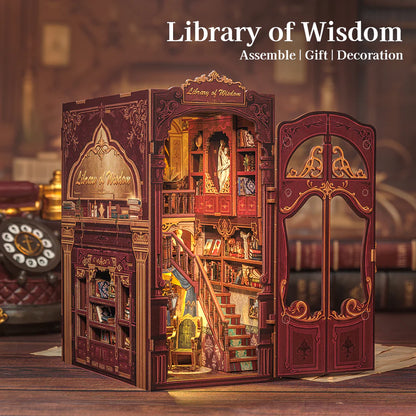 BOOK NOOK KIT - DIY - Librairie de la Sagesse - 281pc + Eclairage LED