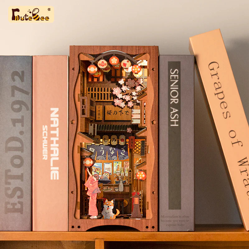 BOOK NOOK KIT - DIY - Sous l'Arbre de Sakura - 214pc + Eclairage LED
