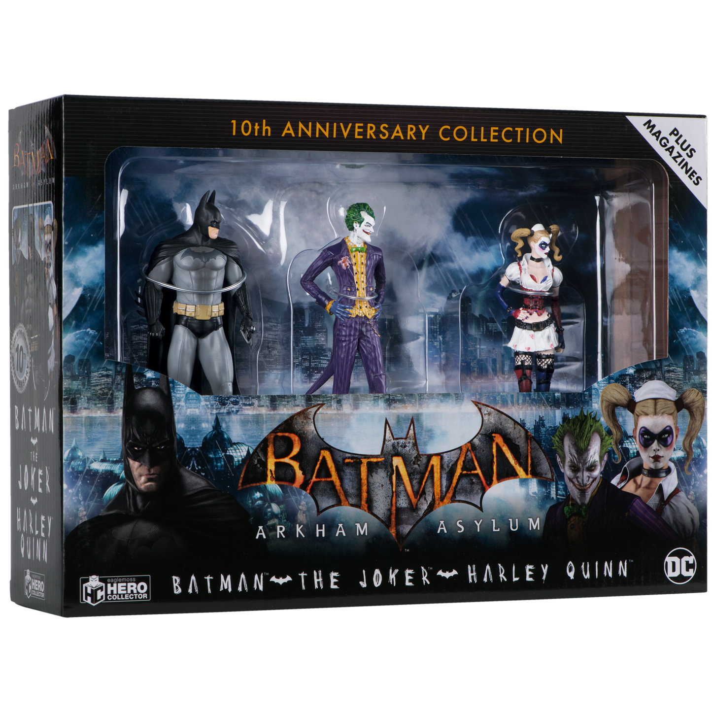 Batman Arkham Asylum Hero Collection - Pack 3 figures 1/16 10th Anniversary Box 13 cm