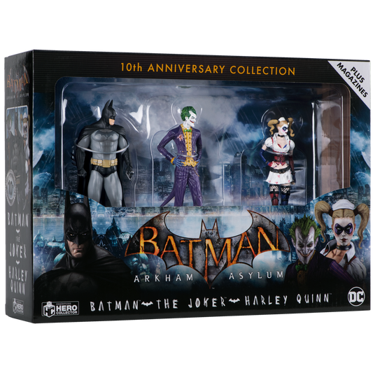 Batman Arkham Asylum Hero Collection - Pack 3 figuren 1/16 10e verjaardag doos 13 cm