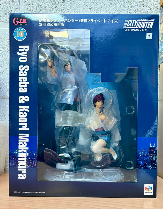 City Hunter Private Eyes G.E.M. Series PVC Statues Nicky Larson ( Saeba Ryo ) & Laura Makimura ( Kaori ) 17 - 25 cm