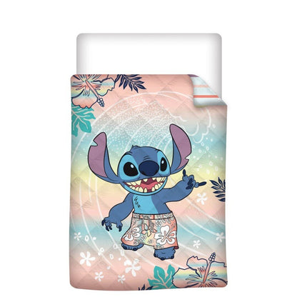 DISNEY - Stitch "Plage" - Couverture en Quilt 140x200cm