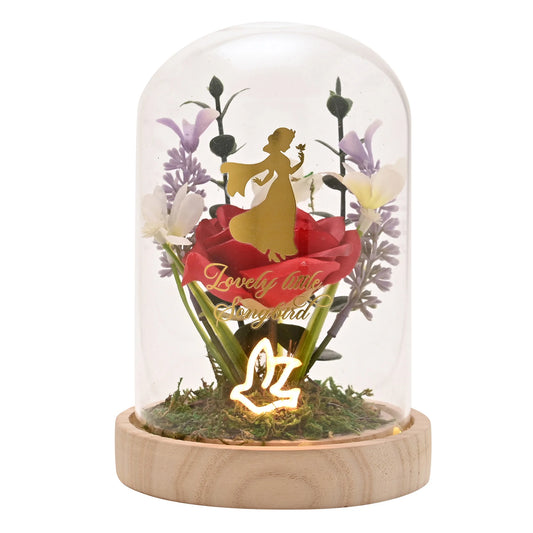 DISNEY PRINCESSES - Blanche-Neige - Cloche Florale avec Lumière Néon