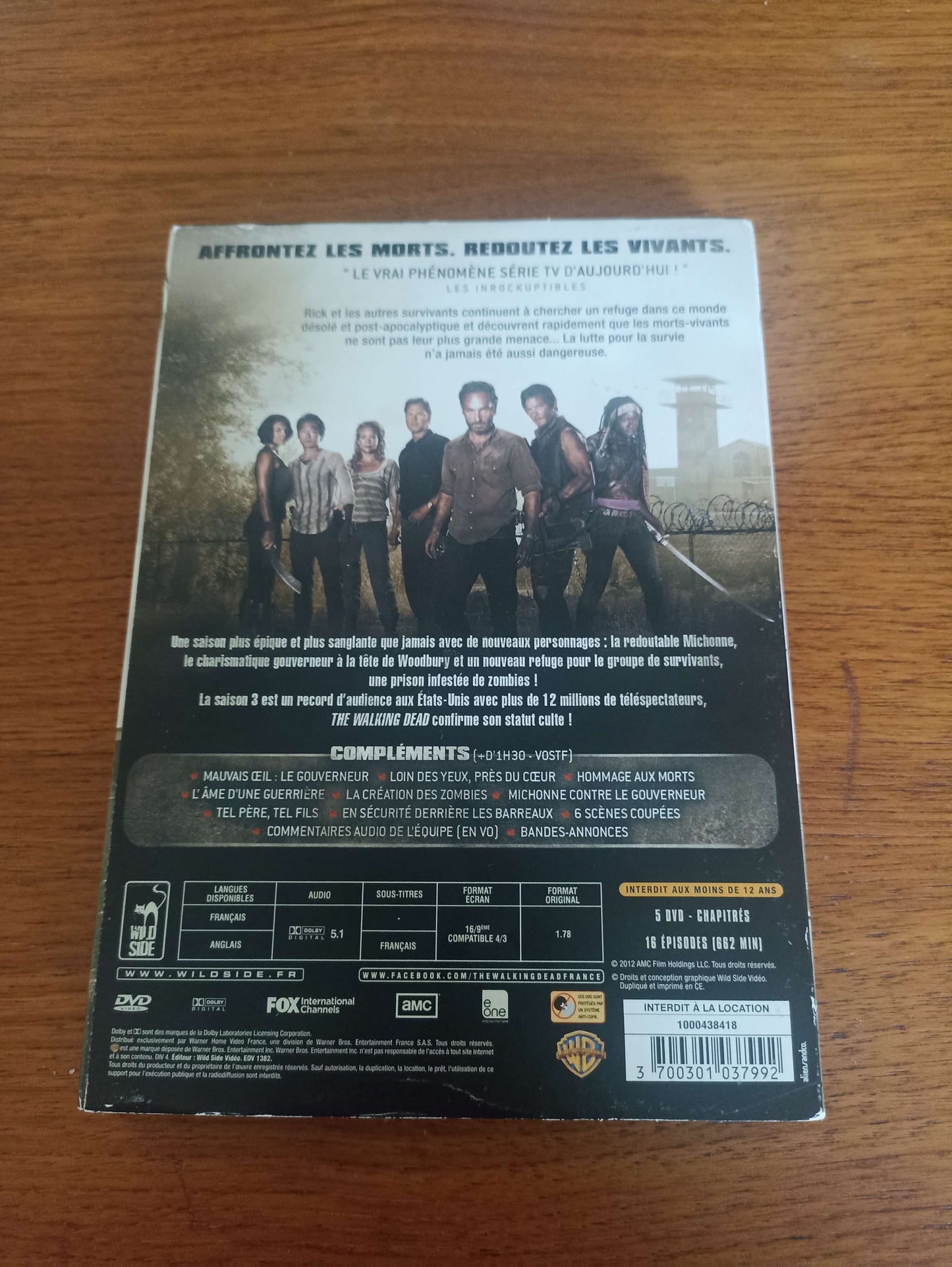 DVD The Walking Dead Intégrale de la saison 3