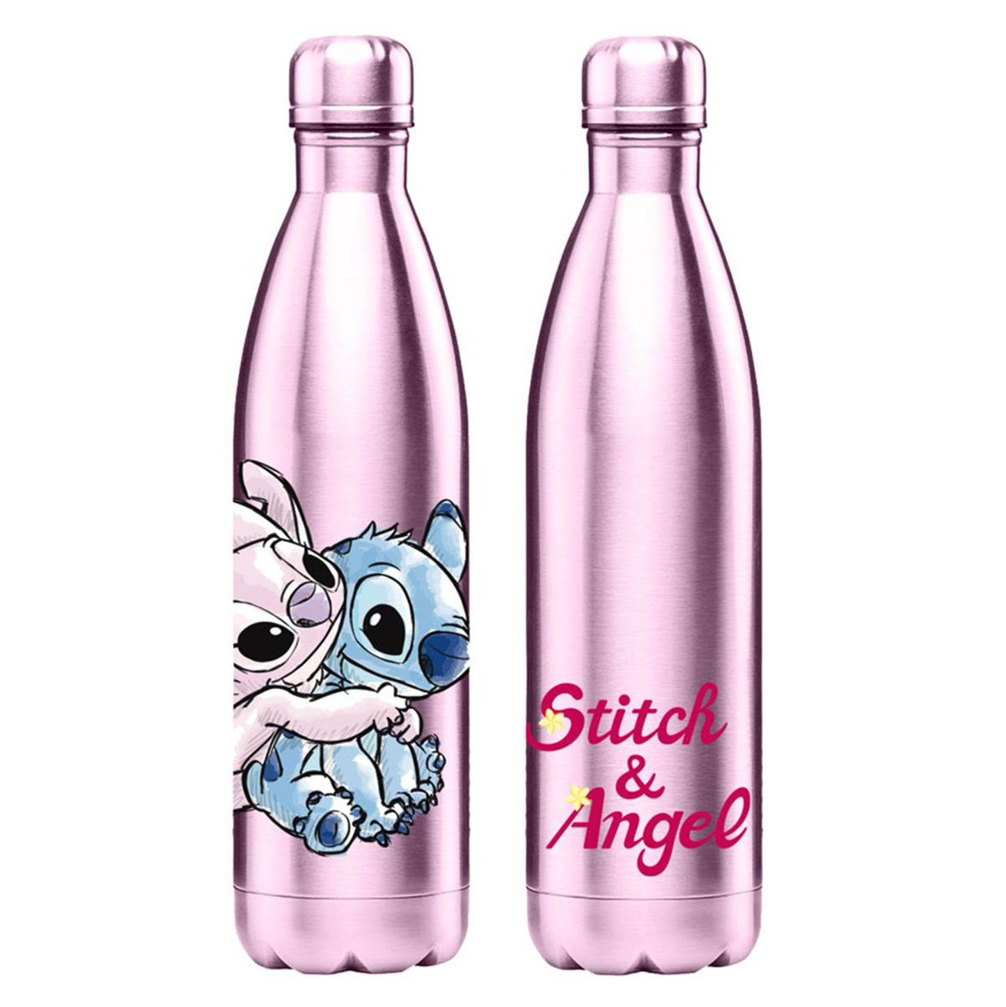 Disney - Stitch and Angel Insulated Metal Water Bottle 500ml
