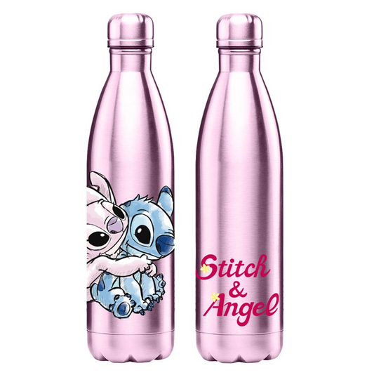 Disney - Bouteille d'eau en métal isotherme Stitch et Angel 500ml