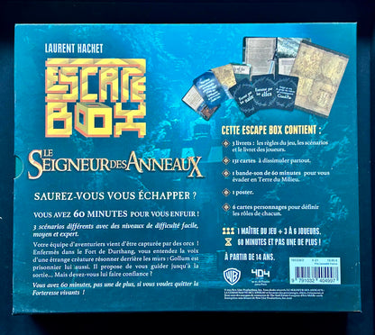 ESCAPE BOX - LE SEIGNEUR DES ANNEAUX - SAUREZ-VOUS ECHAPPER AU POUVOIR DE L'UNIQUE ?