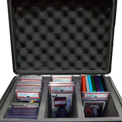 EVORETRO - Graded Card Storage Box Red and Silver for 90 Cards