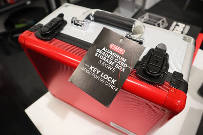 EVORETRO - Graded Card Storage Box Red and Silver for 90 Cards