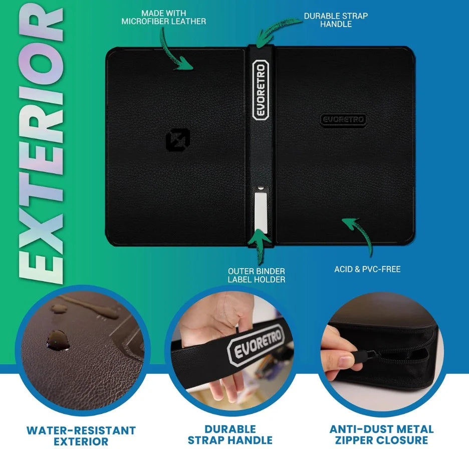 EVORETRO - Shield + Compact 96 Topload Cards Binder Black