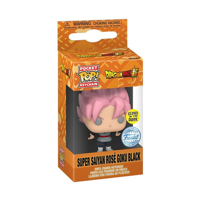 FUNKO POCKET POP! SLEUTELHANGER DRAGON BALL SUPER - SUPER SAIYAN ROSÉ GOKU ZWART (GLOW IN THE DARK)