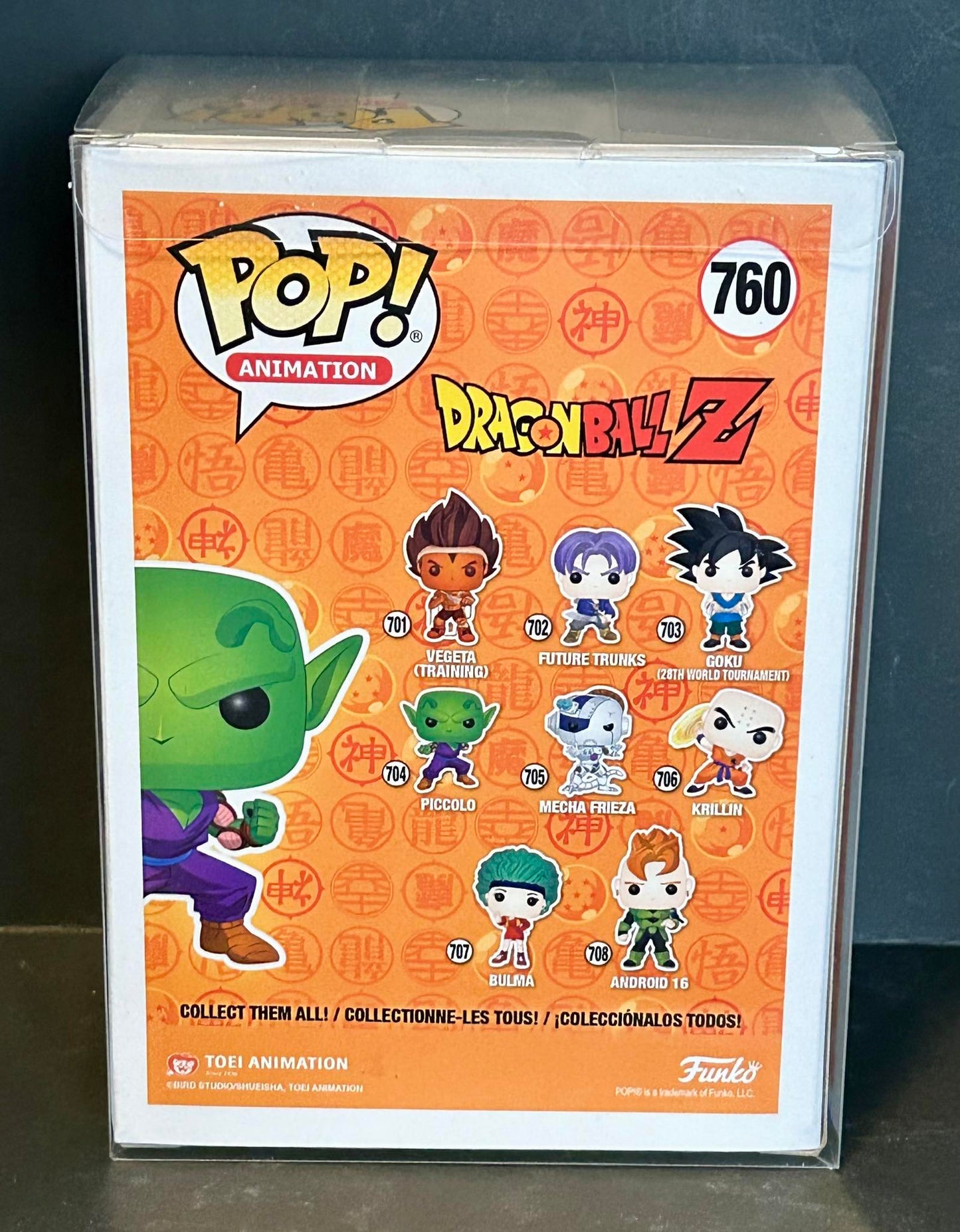 Figurine Pop Dragon Ball Z #760 Piccolo - Chrome Green dédicacée par Philippe Ariotti