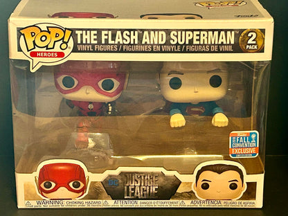 Figurine Pop Justice League [DC] The Flash & Superman - Racing - 2 Pack Fall Convention, New York Comic Con [NYCC]