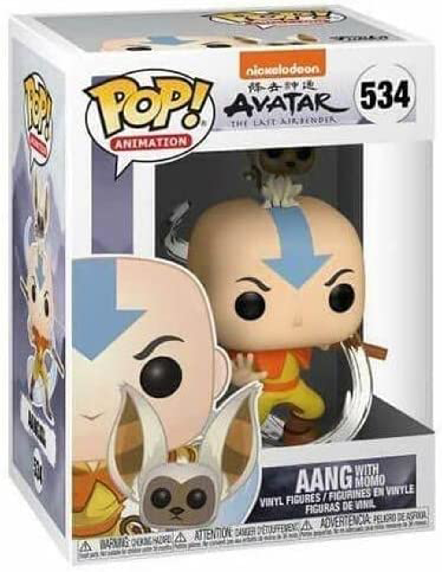 Funko pop! Animatie: Avatar: The Last Airbender - Aang met Momo PRECO