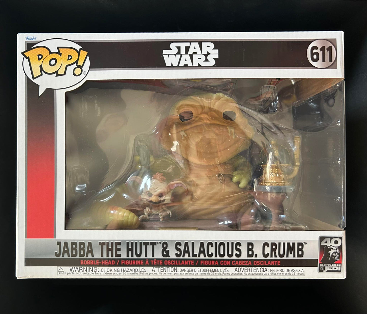 Funko Pop! Moment: Star Wars: Return of the Jedi 40th Anniversary - Jabba (with Salacious)