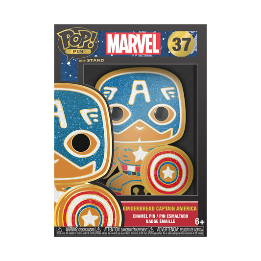 Funko Pop! Pin: Marvel Holiday - Gingerbread Captain America