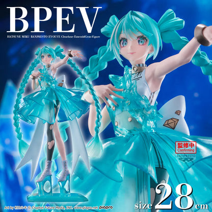 HATSUNE MIKU - Emerald Gem - Figurine Clearluxe 28cm