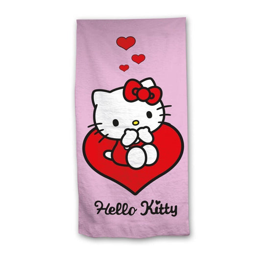 HELLO KITTY - Coeur - Serviette de Plage 70x140cm